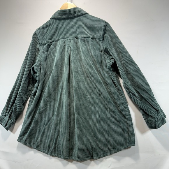ROAMANS Green Shacket Corduroy Jacket Button Up Shirt 16W - Picture 10 of 12